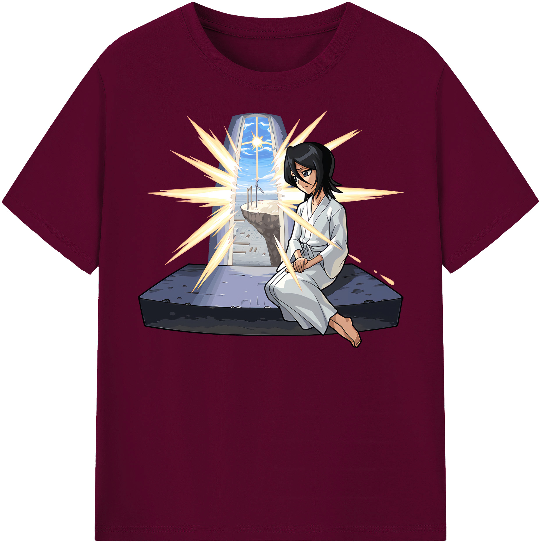 （画像用） ブリーチ 朽木ルキア BLEACH Kuchiki Rukia レディースカジュアルプリントTシャツ（綿100％）